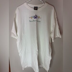 Vintage Cotton Estes Park Embroidered Floral T Shirt